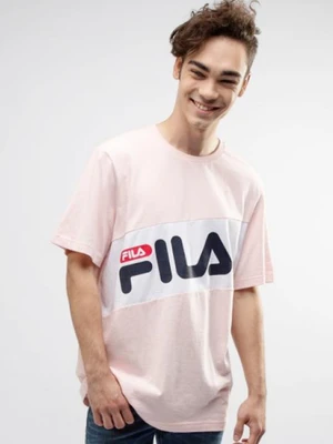 FILA DIAGONAL TEE-PNK/WHT/NVY/RED